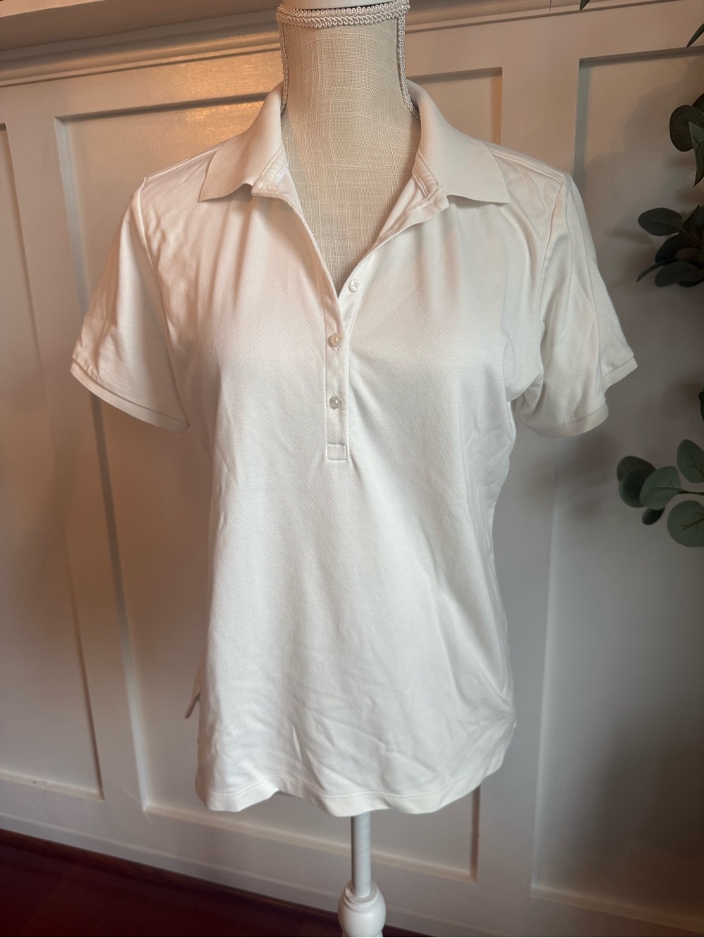 Lady Hagen Hydro Dry White Short-Sleeve Polo L (M)